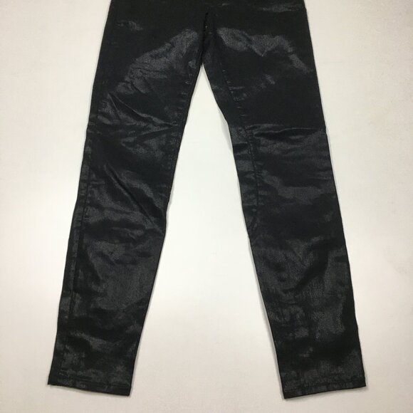 ALL SAINTS Spitalfields Ankle Zip Petrel Brodie Shimmer Coated Skinny Jeans - Picture 8 of 12
